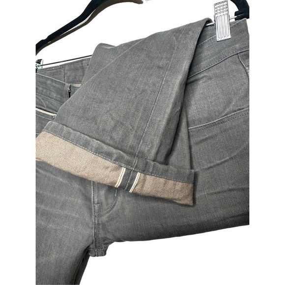 Zippo Slim Straight Raw Selvedge‎ Button Fly Jeans Gray Sz 32 Men's - Picture 4 of 12